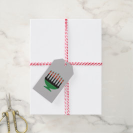 Etiqueta Para Presente Kwanzaa Colors Kinara