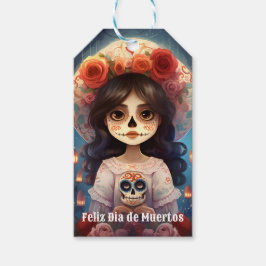 Etiqueta Para Presente 🌹 La Calavera Catrina: Blossomas da Vida 🌹