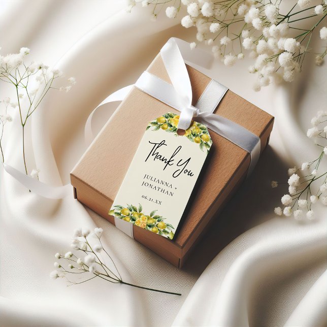 Etiqueta Para Presente La Dolce Vita - Casamento de limões mediterrânicos (Criador carregado)