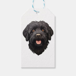 Etiqueta Para Presente Labradoodle Black Dog