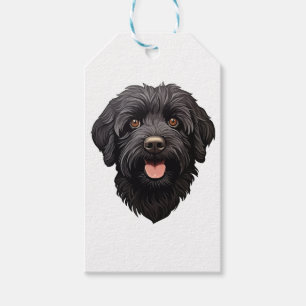 Etiqueta Para Presente Labradoodle Black Dog