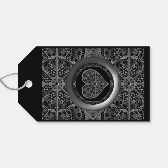 Etiqueta Para Presente Lace Black Cerâmico (Verso Horizontal)