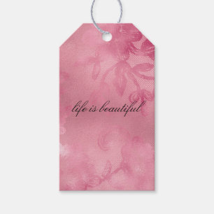 Etiqueta Para Presente Lace Rosa Chic