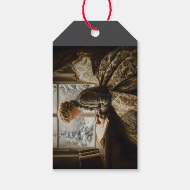 Etiqueta Para Presente Lady in Winter (Frente)