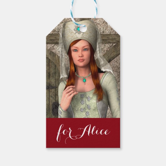 Etiqueta Para Presente Lady Medieval (Frente)