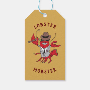 Etiqueta Para Presente Lagosta Magosta 🦞 Cartoon Engraçado Gangster
