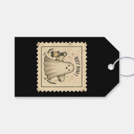 Etiqueta Para Presente Lanterna de Fantasma de Halloween – “Ei, Boo”