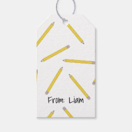 Etiqueta Para Presente Lápis para baixo Tag de presente personalizada de
