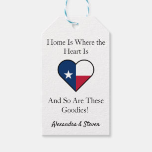 Etiqueta Para Presente Lar no Texas é Onde Está o Coração