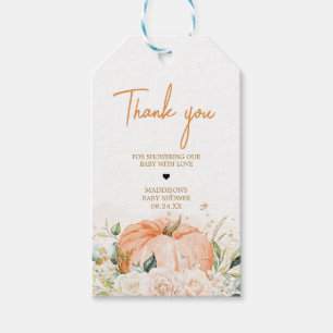 Etiqueta Para Presente Laranja Floral Doce Pequeno Pumpkin Sintomas