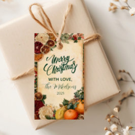 Etiqueta Para Presente Laranja Seco Russo e Natal Fruta