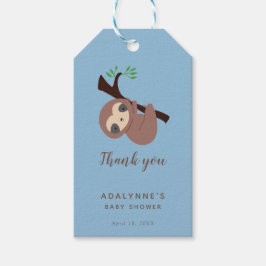 Etiqueta Para Presente Largura Chá de fraldas Obrigado Script Gif Simples