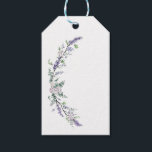 Etiqueta Para Presente Lavanda de Ivory e Eucalyptus<br><div class="desc">Um design elegante e vintage,  com rosas de marfim,  eucalipto e lavanda pintados em cor d'água romântica.</div>