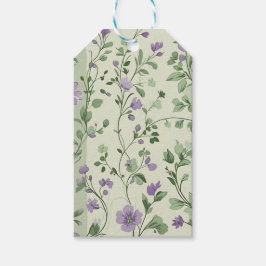 Etiqueta Para Presente Lavanda e Design Botânica Verde