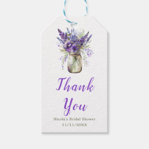 Etiqueta Para Presente Lavanda Mason Jar Chá de panela