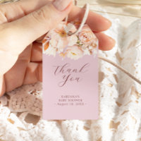 Lavanda Vintage Floral Fall Chá de fraldas Obrigad
