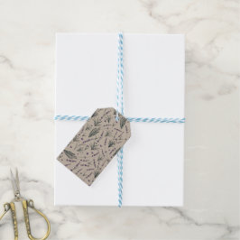 Etiqueta Para Presente Lavender Botanical Pattern Gift Tag