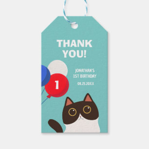 Etiqueta Para Presente Legal Aniversário de criança de Balões do Partido 