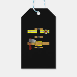Etiqueta Para Presente Legal Bombeiro Uniforme Funny DIY Halloween