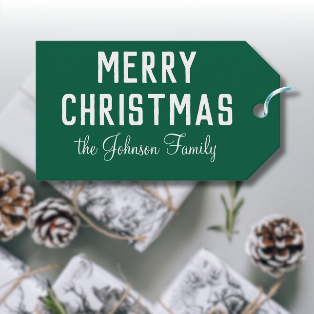 Etiqueta Para Presente Legal Natal Verde Moderno (Criador carregado)