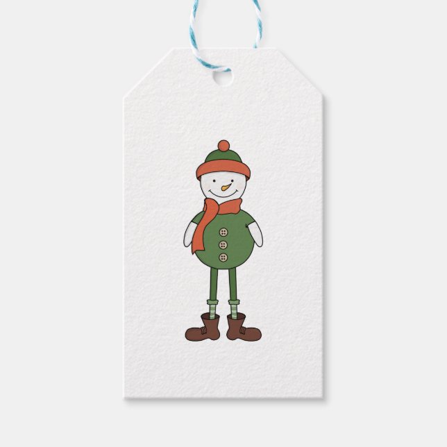 Etiqueta Para Presente Legal Snowman (Frente)