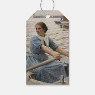 Etiqueta Para Presente Leite Maid em um Barco Remoso (por Albert Edelsens