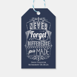 Etiqueta Para Presente Lembrança de Festa de Aposentadoria Nunca Esqueça