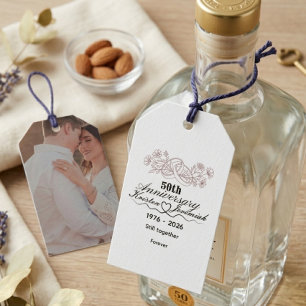 Etiqueta Para Presente Lembrança personalizada de 50 anos de casamento