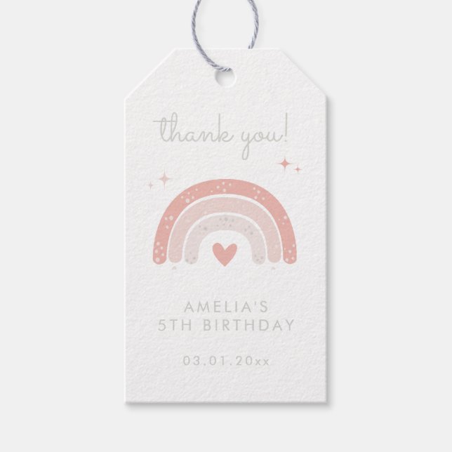 Etiqueta Para Presente Lembrancinha de agradecimento para aniversário de  (Frente)