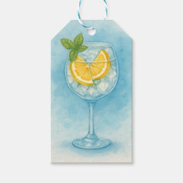 Etiqueta Para Presente Lemon & Mint G&T — Coquetel Aquarela