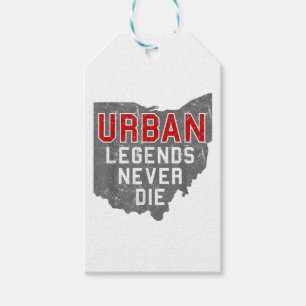 Etiqueta Para Presente Lendas Urbanas Nunca Morrem Estado de Ohio Afastad