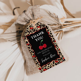 Etiqueta Para Presente Leopard Cheetah Cherry Birthday Gift Tags