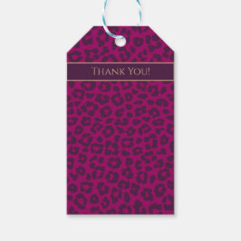 Etiqueta Para Presente Leopard Print-Magenta-