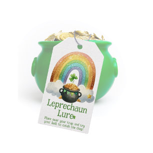Etiqueta Para Presente Leprechaun Lure, Dia de São Patrício Trap Bait