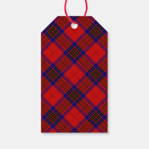 Etiqueta Para Presente Leslie tartan xadrez azul roxa