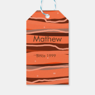 Etiqueta Para Presente letra inicial simples monograma acrescentar nome m