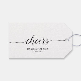 Etiqueta Para Presente Letras Pretas Elegantes e Sofisticadas para Evento