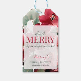 Etiqueta Para Presente Let's Be Merry Christmas Bridal Shower