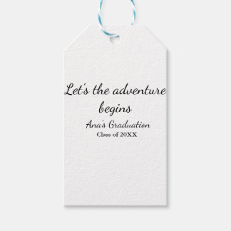 Etiqueta Para Presente lets the adventure begins graduation class of 20XX