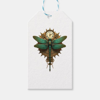 Etiqueta Para Presente Libélula Steampunk Arte Vitoriana Vapor Mecânico