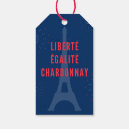 Etiqueta Para Presente Liberté Égalité Chardonnay Engraçado Torre Eiffel