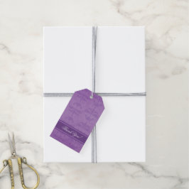 Etiqueta Para Presente Lilac Casamento tema damasco Obrigado
