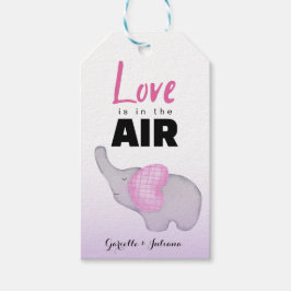 Etiqueta Para Presente Lilac Cute Baby Elephant Valentine's Day  