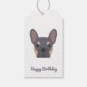 Etiqueta Para Presente Lilac e Tan French Bulldog