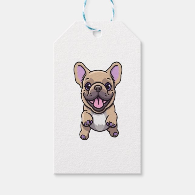 Etiqueta Para Presente Lilac French Bulldog 9 (Frente)
