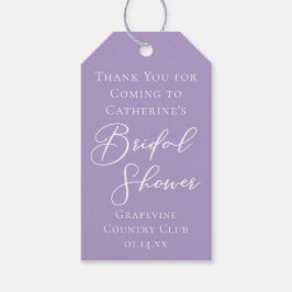 Etiqueta Para Presente Lilac Purple Bridal Shower Party Personalized