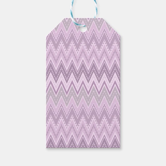 Etiqueta Para Presente Lilac, rosa, zigzag (Frente)