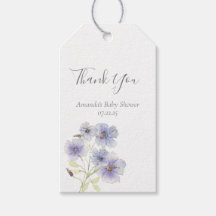 Lilac Wildflower Favor Tag