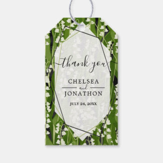 Etiqueta Para Presente Lily of the Valley Greenery Wedding Obrigado