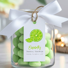 Etiqueta Para Presente Lime Green Main Squeeze Bridal Shower Favor Tag